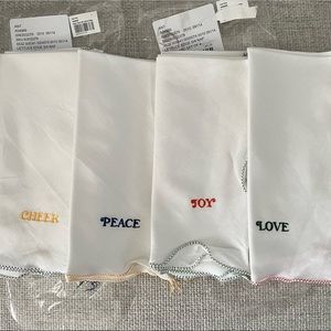 SET of 8 Merry & Bright Holiday Napkins from Anthropologie